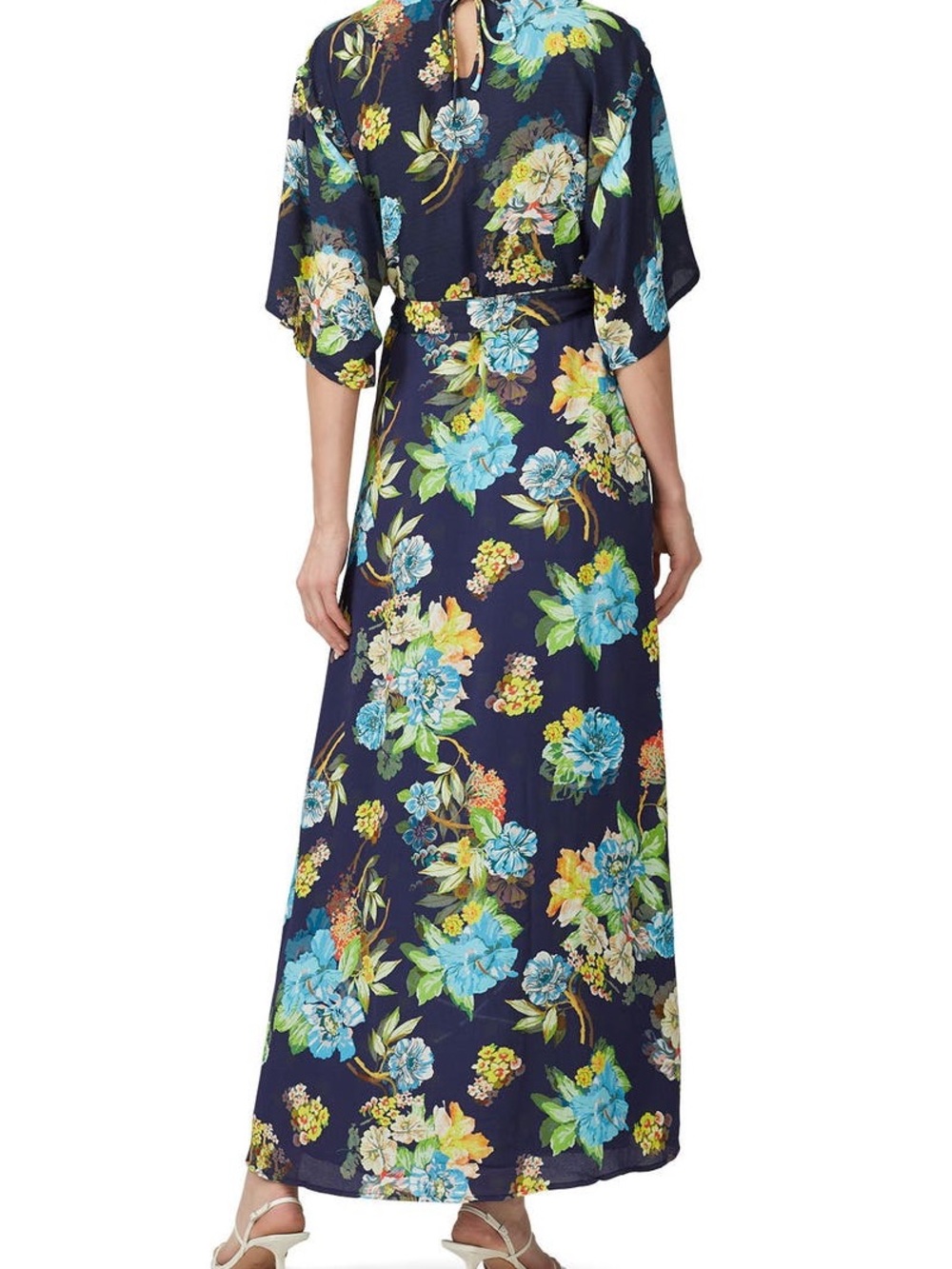 ROAM Sorrento Wrap Maxi Dress with Blue and Green Accents - Picture 4 of 6